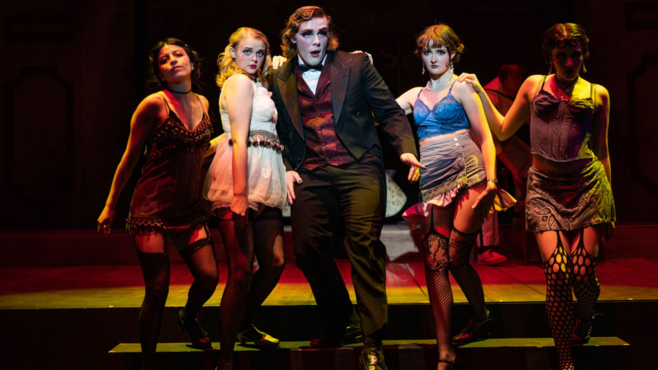JCCC students in a scene from the play "Cabaraet"
