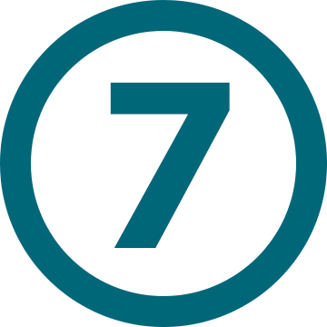 Number seven in a cirlce