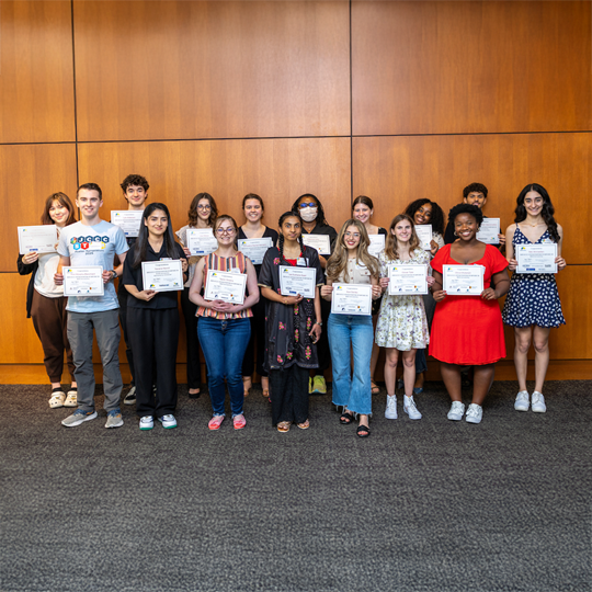 Group photo of the STEM poster symposium award recipeients