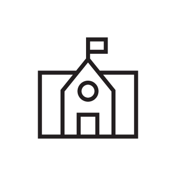 Icon of a schoolhouse