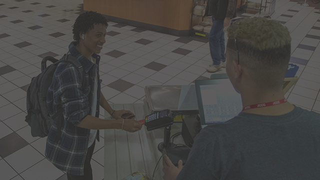 Customer at the Food Court