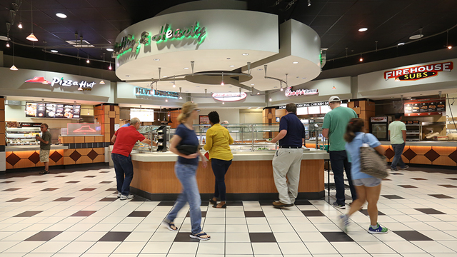 Panoramic of the Food Court