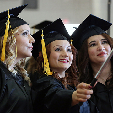 Group of graduates taking a photo