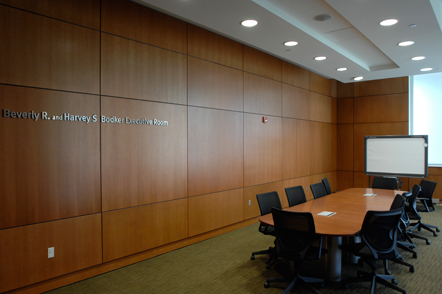 The interior of the Bodker Executive Conference Room
