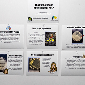 Sample poster about isolating microorganisms from the Science and Math Poster Symposium.