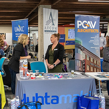 An overview shot of the 2024 JCCC STEM Poster Symposium in the CoLab at JCCC