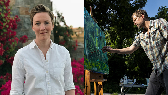 Composite picture of artists Jason Needham and Cady Beansmith.