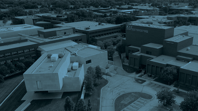 Aerial view of the JCCC campus