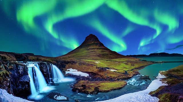 The Northern Lights over Iceland.