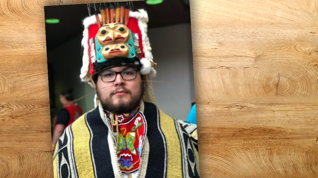 Armando DeAsis in traditional costume.