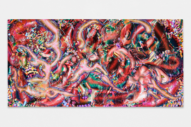 Lauren Quin, Untitled, 2022 – 78 x 156 inches, oil on canvas.