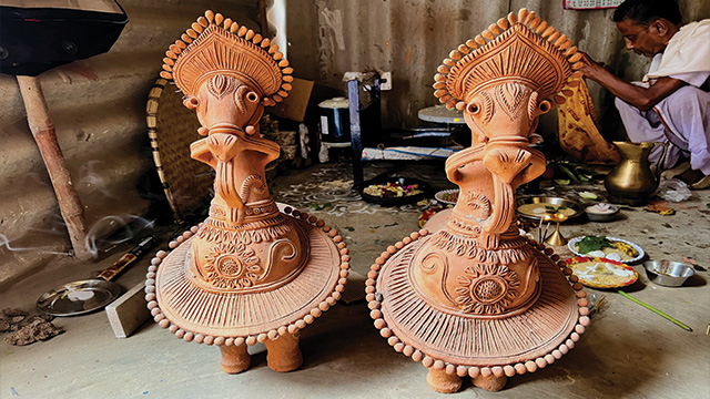 Ceramic horses from the Bankura district of India.
