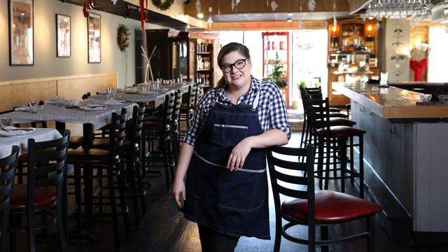 Katee McLean poses in her restaurant