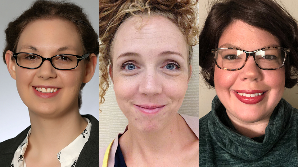 From left, Whitney Bandel, Anna Baily, Ann Linnebur