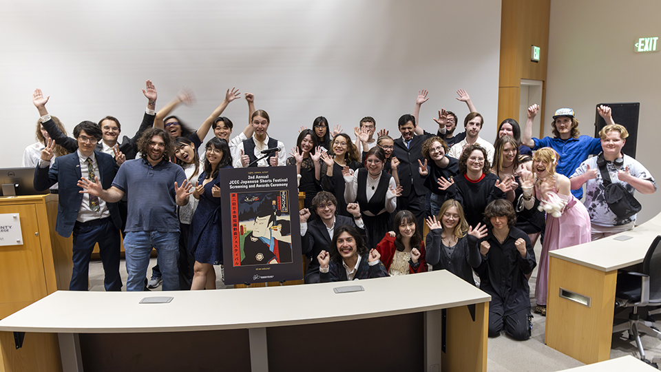 Group photo of film festival contestants