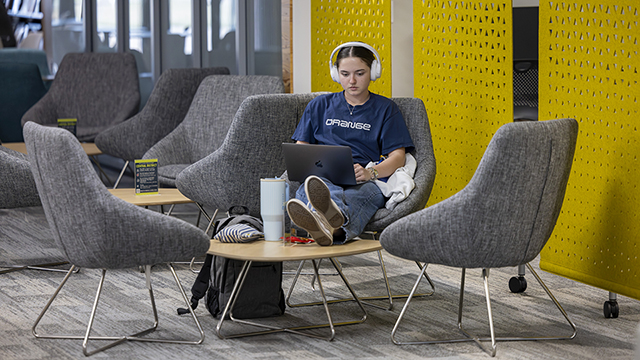 Student studying in the Academic Resource Center