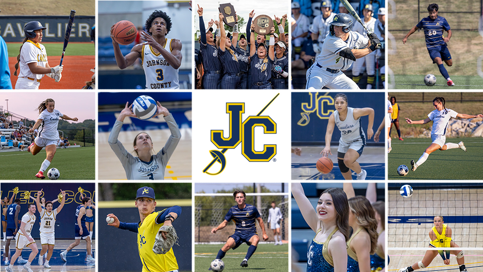 collage of JCCC athletics sports images