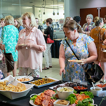 platters of food at the scholarship event