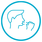 a graphic of a person coughing