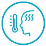 a graphic of a head and a thermometer