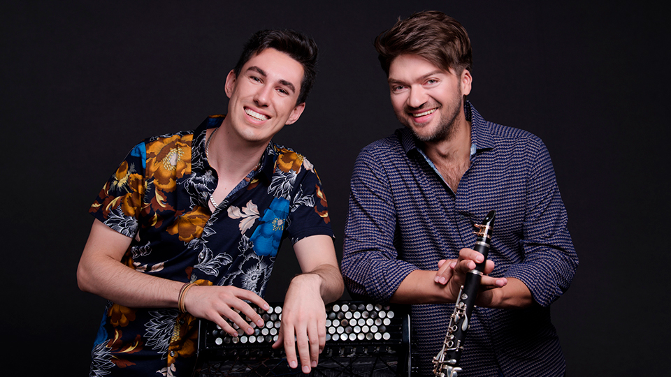 Michael Bridge and Kornel Wolak with their accordion and clarinet