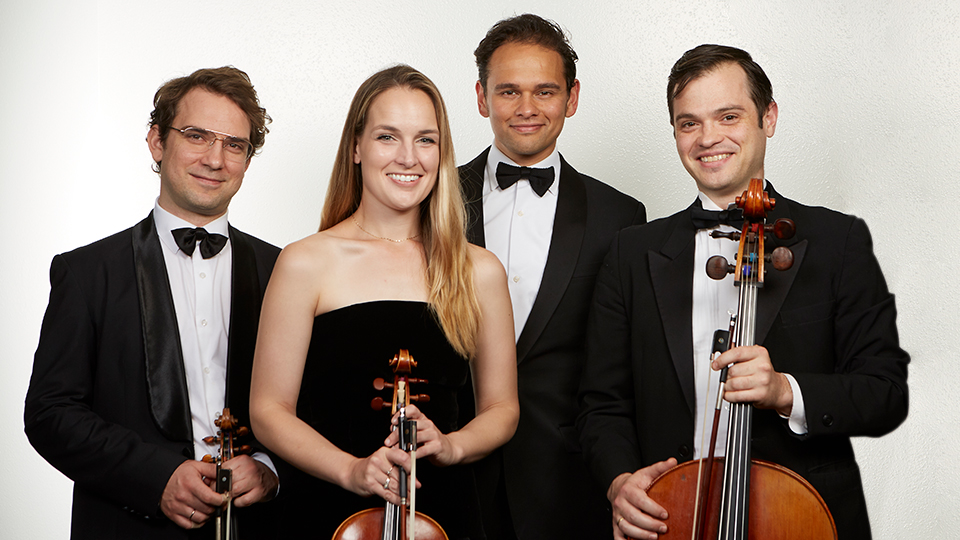 Opus 76 Quartet, a photo of the three performers