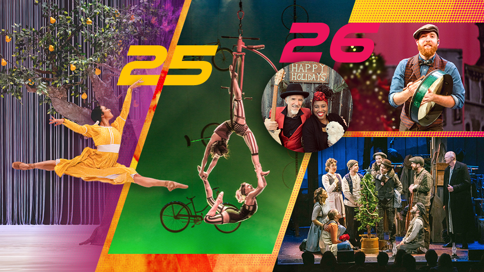 collage of acts appearing at JCCC for 2025-2026