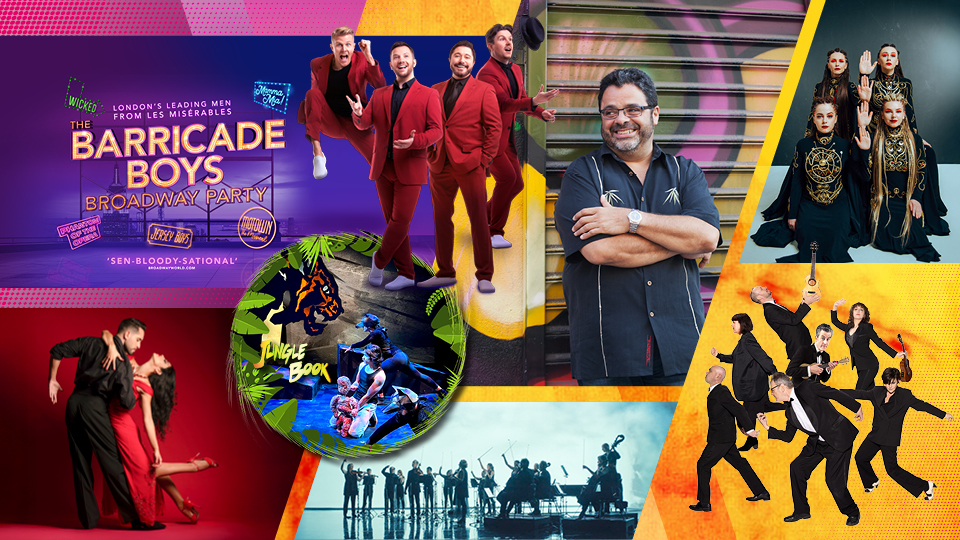 collage of acts appearing at JCCC for 2025-2026