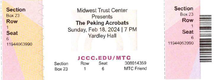 a box seat ticket