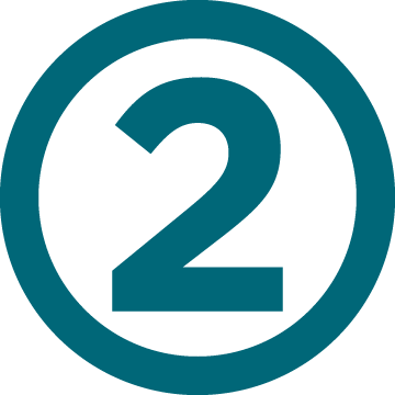 Number 2 in a circle