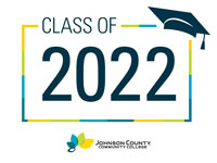 Class of 2022 with graduation cap and JCCC logo
