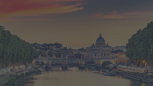 View of the Tiber River in Rome