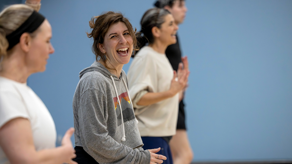 Students in dance fitness class