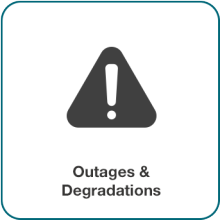 Warning icon - outages and degradations